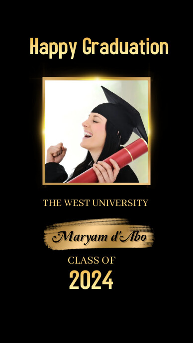 Graduation Congratulation Instagram Story Template | PosterMyWall