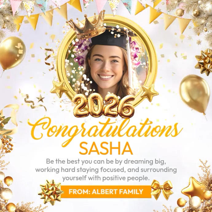 Graduation Congratulation Post Template | PosterMyWall