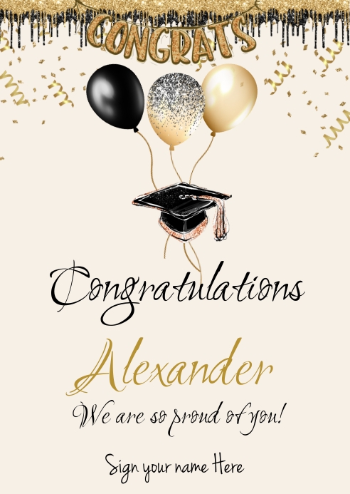 Copy of Graduation Congratulations for Him | PosterMyWall