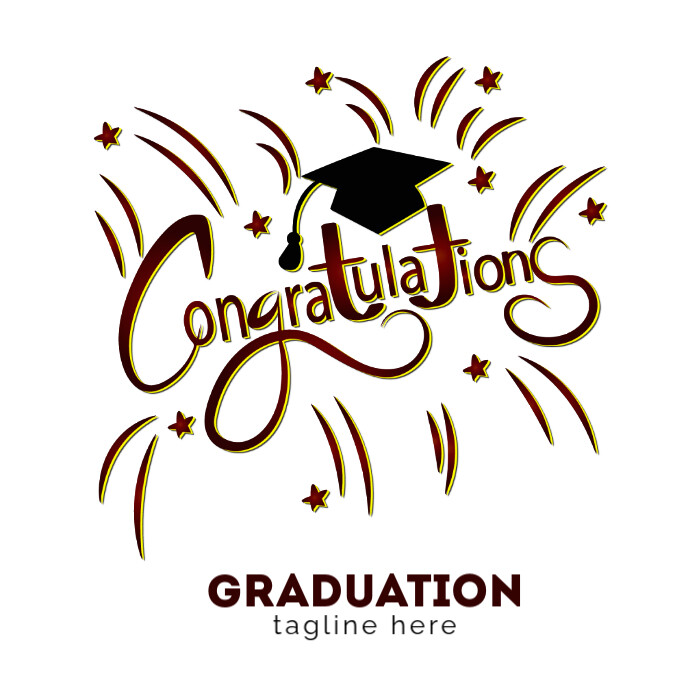 Graduation congratulations logo template