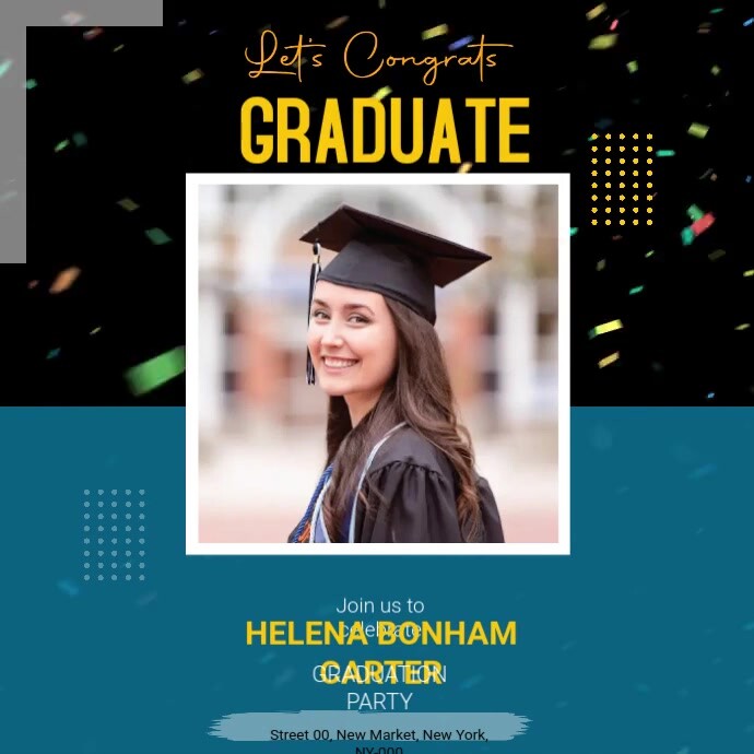 Graduation Congratulations Post โพสต์บน Instagram template