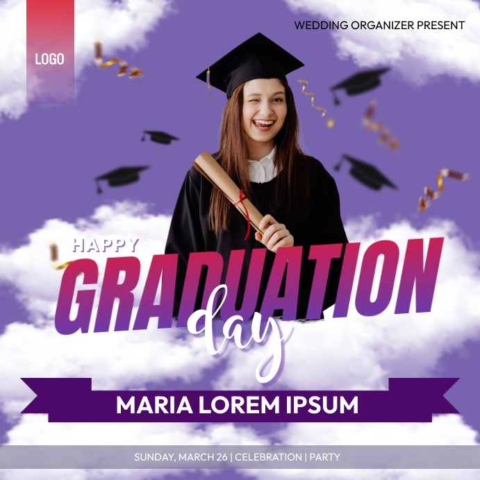 Sample Grad Ad Graduation Day Ads Template | PosterMyWall