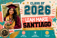 Graduation Day Celebration Poster template