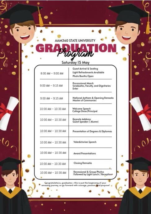 Graduation Day Flyer Template | PosterMyWall