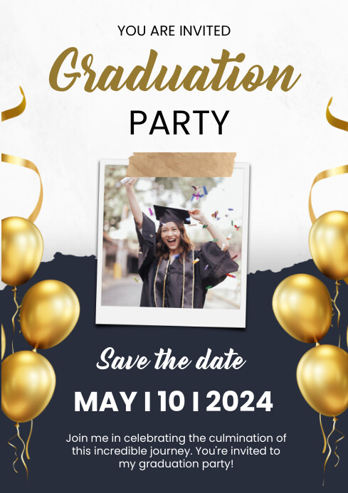 Graduation Day Party Celebration Template | PosterMyWall