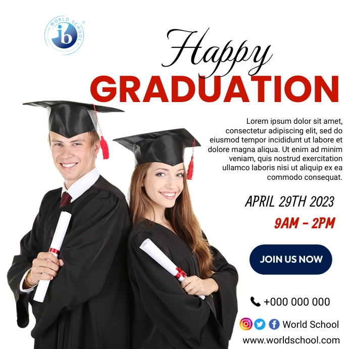 Graduation Screen Design Graduation Template | PosterMyWall