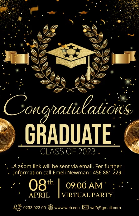 Graduation Screen Design graduation Template | PosterMyWall