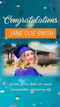 Graduation Affichage numérique (9:16) template