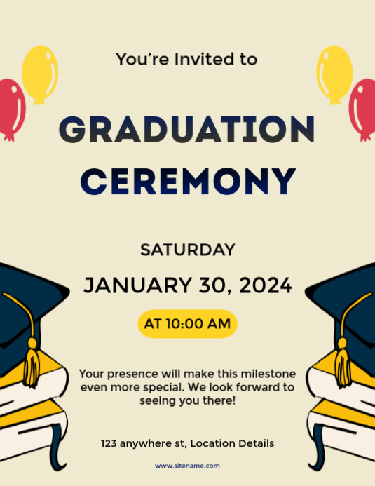 Graduation Pamflet (Letter AS) template