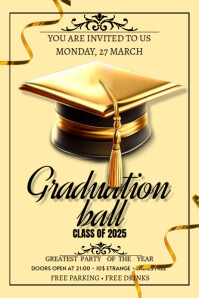 Grey Graduation Ball Posters Template | PosterMyWall