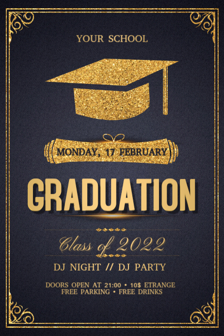 Graduation Graphics Design Graduation Template | PosterMyWall