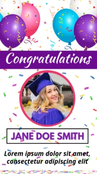 Graduation Affichage numérique (9:16) template