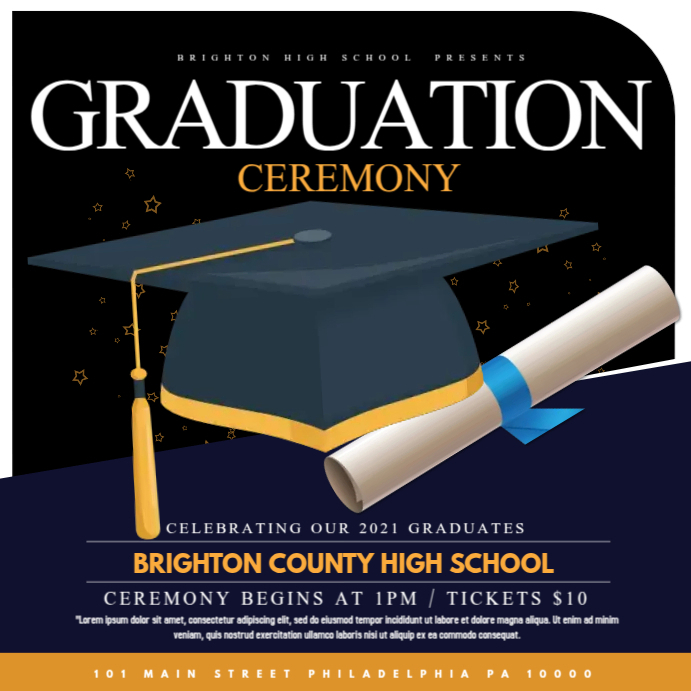 High School Graduation Program Cover Design