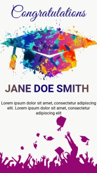 Graduation Digital Display (9:16) template