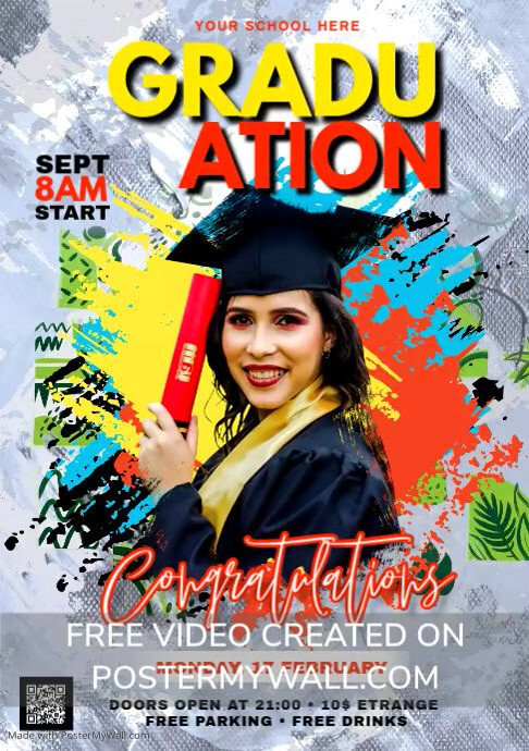 GRADUATION Template | PosterMyWall