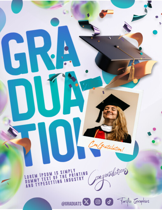 graduation Folheto (US Letter) template