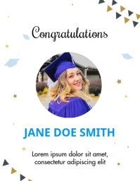 Graduation Løbeseddel (US Letter) template