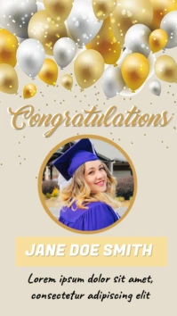 Graduation Affichage numérique (9:16) template
