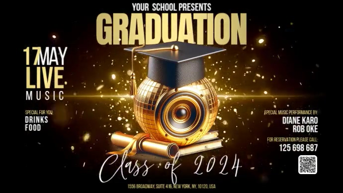 Graduation Digital Display (16:9) template