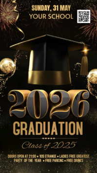 Graduation Digitalanzeige (9:16) template