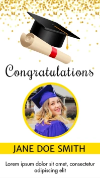 Graduation Digitalanzeige (9:16) template
