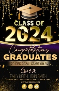 Graduation Half Page Wide template