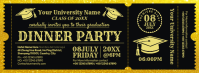Graduation Dinner Party Ticket Template Zdjęcie w tle na Facebooka
