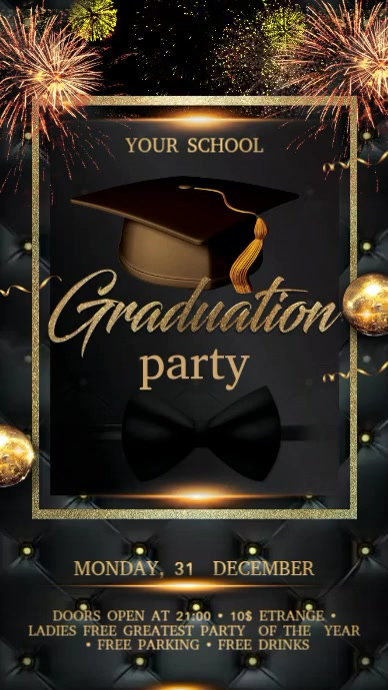 Graduation Display งานแสดงผลงานแบบดิจิทัล (9:16) template