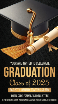 Graduation event important announcement Instagram Story template