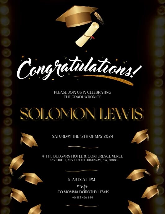graduation event FLYER TEMPLATE | PosterMyWall