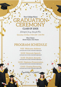 Program Scdeule Graduation Graduation Event Schedule Template | PosterMyWall