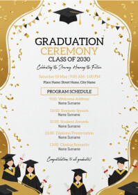 Program Scdeule Graduation Graduation Event Schedule Template | PosterMyWall