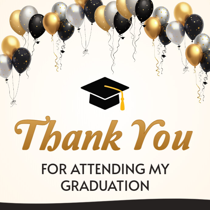 Copy of Graduation event thank you thankyou note | PosterMyWall