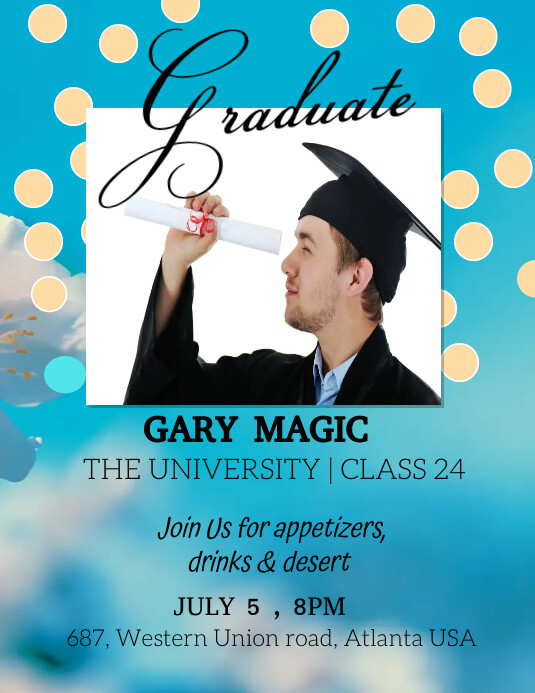 Modèle Graduation flyer design | PosterMyWall