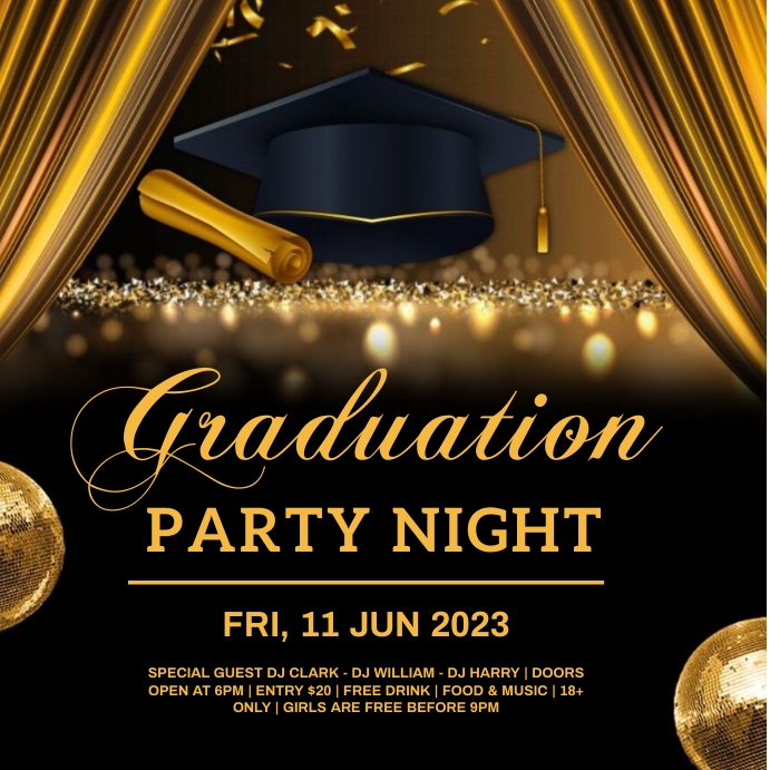 Graduation flyer template | PosterMyWall