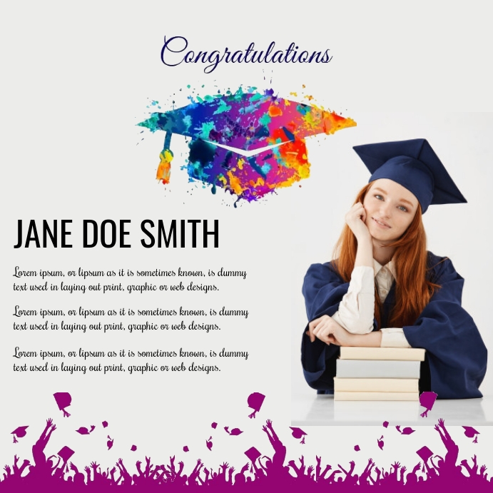 GRADUATION FLYER TEMPLATE | PosterMyWall