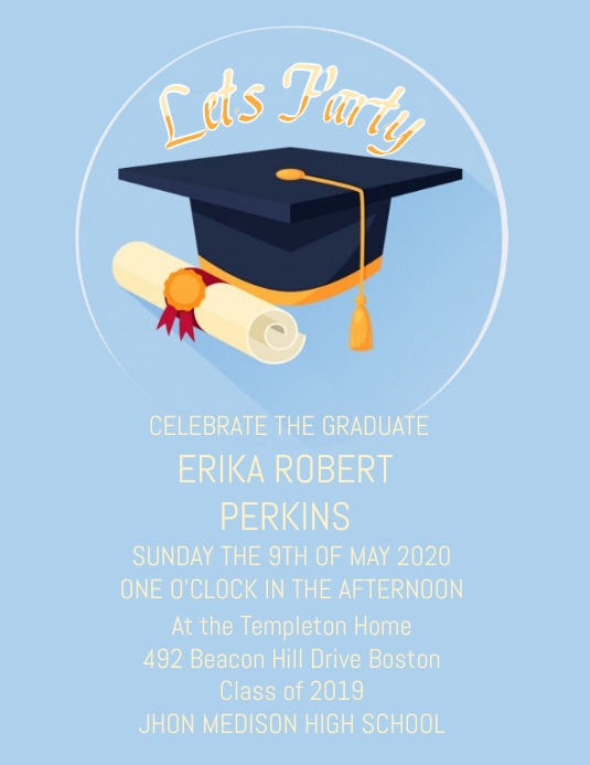 GRADUATION FLYER TEMPLATE PosterMyWall