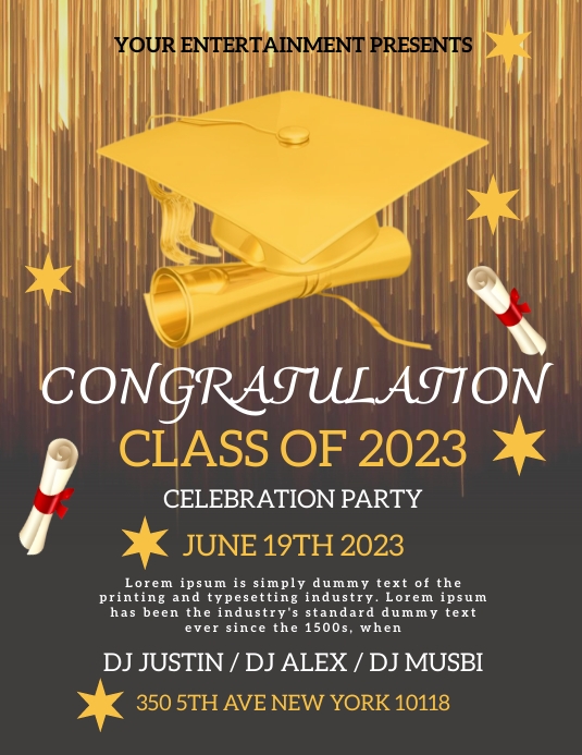 Graduation flyer template | PosterMyWall
