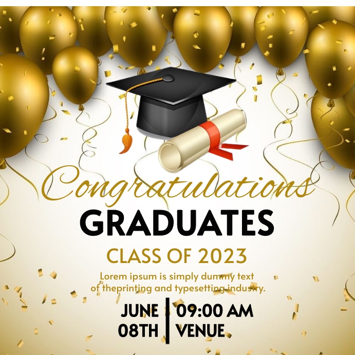 Graduation flyer template | PosterMyWall