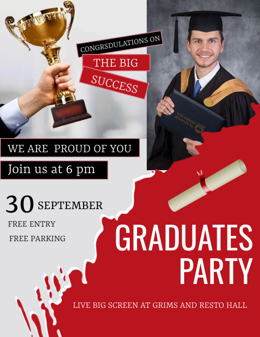 Copy of GRADUATION FLYER TEMPLATE | PosterMyWall