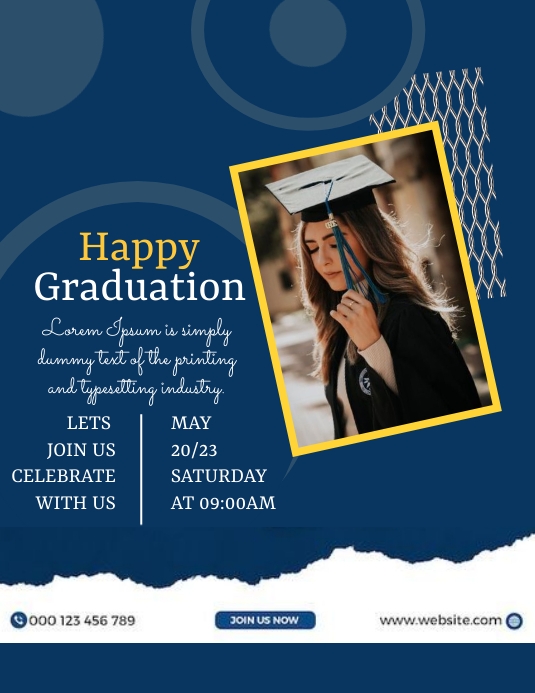 GRADUATION FLYER TEMPLATE | PosterMyWall