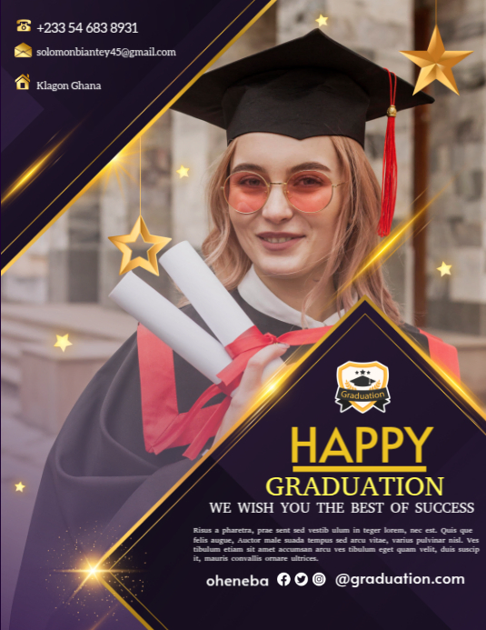 Graduation Celebration Flyers Template | PosterMyWall