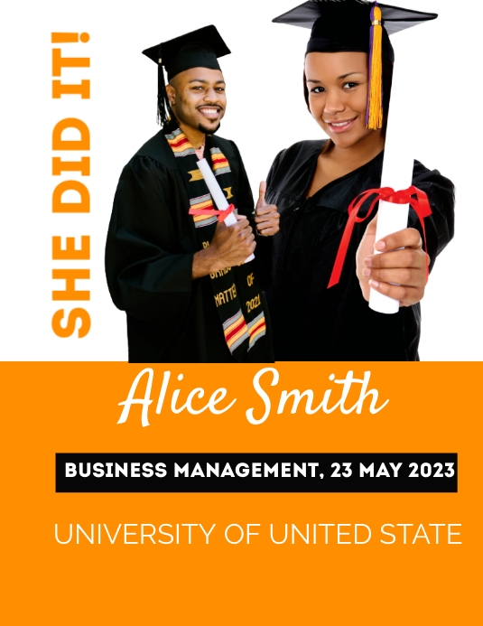 Graduation Flyer Template | PosterMyWall