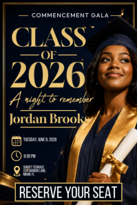 Graduation Gala Poster template