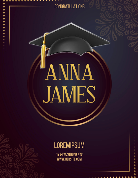 GRADUATION GRADUATE FLYER TEMPLATE PosterMyWall