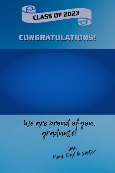Graduation greetings (blue) Template | PosterMyWall
