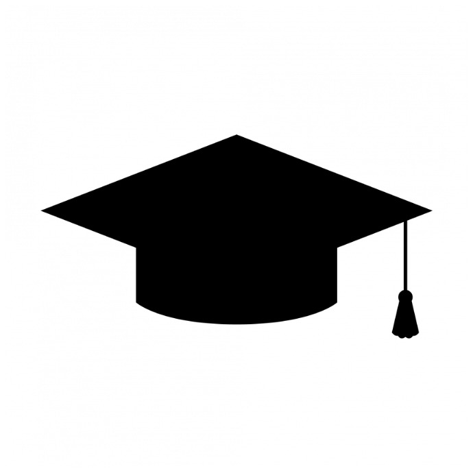 Graduation hat icon Template | PosterMyWall premium-vector-graduation-cap-and-scroll-in-flat-line-style-vector-symbol-for-design-on-white-background