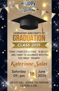 graduation invitation 2025 Tabloid template