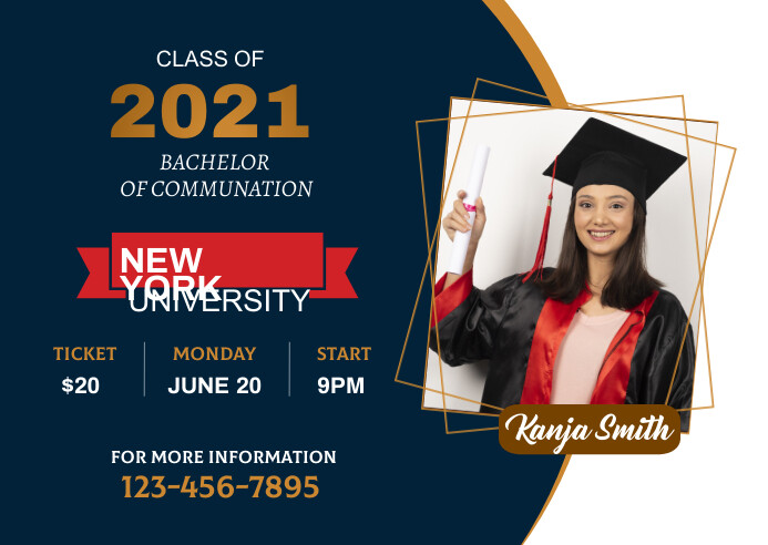 Graduation Invitation Ads Template | PosterMyWall