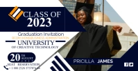 Graduation Invitation Card Facebook Event Cover template